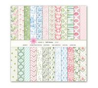 VIVIQUEN 24 Pack Multi-color Floral Scrapbook Paper, 12-inches Pink Flower Double-Sided Specialty Craft Paper Spring Garden Folded Flat for DIY Background Card Art Photo Album Decor