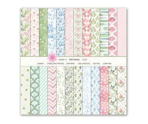 VIVIQUEN 24 Pack Multi-color Floral Scrapbook Paper, 12-inches Pink Flower Double-Sided Specialty Craft Paper Spring Garden Folded Flat for DIY Background Card Art Photo Album Decor