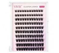 Vivis Pre Glued Cluster Lashes C Curl 120Pcs Wispy Full Volume No Glue 10mm-16mm Individual Eyelashes Self Adehesive Eye Lash Cluster