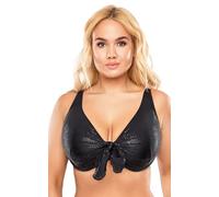 Vivisence 3202 Underwired Non Padded Bikini Top Smooth Made in EU, Black Shine,34D