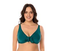 Vivisence 3202 Underwired Non Padded Bikini Top Smooth Made in EU, Green,38DD