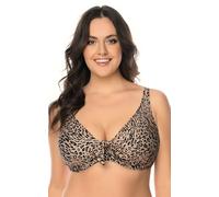 Vivisence 3203 Underwired Soft Bikini Top (Bottoms Available) - Made in EU, Beige-Black,38D