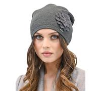 Vivisence Classic Winter Hat for Women Warm and Cozy Wool 7010, Dark Grey,UNI