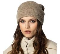 Vivisence Classic Women's Winter Hat Made from Warm and Soft Woolen Yarn Design Soft Insulated Lining Ideal for Cold Autumn and Winter Weather, Beige Melange,UNI