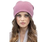 Vivisence Classic Women's Winter Woolen Hat Design Three Pleats for Added Comfort Insulated Lining Soft and Warm Wool Blend Warmth and Style in Cold Weather, Pink,UNI