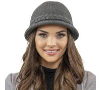 Vivisence Elegant Hat for Women Made from Soft and Warm Fabric with A Classic Design Perfectly Fitted to The Head Ideal for Cold Winter and Autumn Days, Dark Grey,UNI