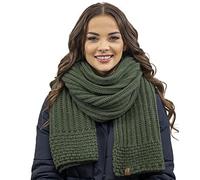 Vivisence Elegant Ladies Winter Scarf With Extra-Long Made From Warm And Soft Fabric Blend Perfect For Cold Winter And Autumn Days Ideal For Everyday Use, Green,UNI