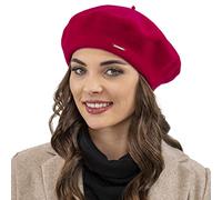 Vivisence Elegant Women's Winter Beret with Classic Style Made from Wool Soft and Warm with Static-Free Effect Ideal for Cold Weather and Everyday Wear, Red,UNI