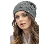 Vivisence Elegant Women's Winter Hat Design Three Pleats for Comfort Warm and Soft Wool Blend Insulated Lining Ideal for Cold Winter and Autumn Days, Graphite,UNI