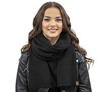 Vivisence Elegant Women's Winter Scarf Made Of Soft And Warm Fabric Perfect For Cold Days And Suitable For Both Casual Elegant And Stylish Outfits, Black,UNI