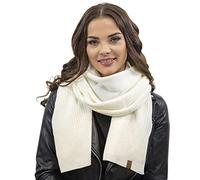 Vivisence Elegant Women's Winter Scarf Made Of Soft And Warm Fabric Perfect For Cold Days And Suitable For Both Casual Elegant And Stylish Outfits, Ecru,UNI