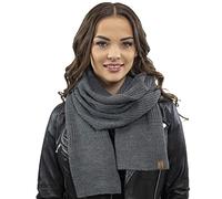 Vivisence Elegant Women's Winter Scarf Made Of Soft And Warm Fabric Perfect For Cold Days And Suitable For Both Casual Elegant And Stylish Outfits, Dark Grey,UNI