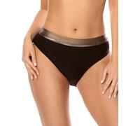 Vivisence High-Waisted Bikini Bottoms for Women Full Coverage Swimsuit Briefs Smooth and Stretchy Fabric Perfect for Beach Pool & Summer Vacations, Black,20