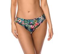 Vivisence Ladies Bikini Bottoms Floral Pattern 3222M, Navy Blue Flowers,L