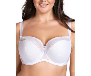 Vivisence Semi-Padded Bra Floral Lace Upper Cups Smooth Foam Bottom Cups Adjustable Wide Straps Supportive Wires Perfect for Gift Elegant Packaging