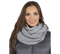 Vivisence Stylish And Elegant Women’S Winter Snood Scarf Thick And Warm For Ultimate Comfort Crafted Perfect Accessory For Staying Cozy And Chic During Cold Weather, Light Grey,UNI