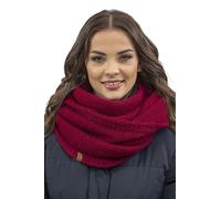 Vivisence Stylish And Elegant Women’S Winter Snood Scarf Thick And Warm For Ultimate Comfort Crafted Perfect Accessory For Staying Cozy And Chic During Cold Weather, Maroon,UNI