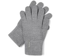 Vivisence Stylish And Warm Five-Finger Winter Gloves For Women With Wide Welt Finish Soft And Warm Wool Blend Material Ideal For Winter And Cold Autumn Days, Light Grey,UNI