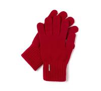 Vivisence Stylish And Warm Five-Finger Winter Gloves For Women With Wide Welt Finish Soft And Warm Wool Blend Material Ideal For Winter And Cold Autumn Days, Red,UNI