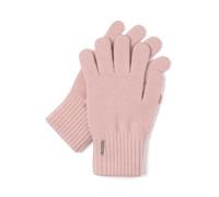 Vivisence Stylish And Warm Five-Finger Winter Gloves For Women With Wide Welt Finish Soft And Warm Wool Blend Material Ideal For Winter And Cold Autumn Days, Pink,UNI