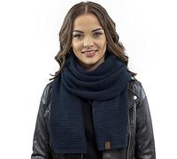 Vivisence Stylish Women’S Winter Scarf Made From Soft And Warm Acrylic Fabric With Elegant Design Perfect For Both Casual And Formal Outfits Perfect For Cold Winter And Autumn Days, Dark Blue,UNI