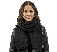 Vivisence Stylish Women’S Winter Scarf Made From Soft And Warm Acrylic Fabric With Elegant Design Perfect For Both Casual And Formal Outfits Perfect For Cold Winter And Autumn Days, Black,UNI