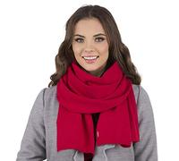 Vivisence Stylish Women's Winter Scarf Made From Warm And Soft Fabric Blend For Ladies Comfortable Design Perfect For Cold Winter And Autumn Days, Red,UNI