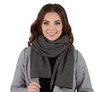 Vivisence Stylish Women's Winter Scarf Made From Warm And Soft Fabric Blend For Ladies Comfortable Design Perfect For Cold Winter And Autumn Days, Graphite,UNI