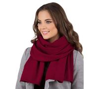Vivisence Stylish Women's Winter Scarf Made From Warm And Soft Fabric Blend For Ladies Comfortable Design Perfect For Cold Winter And Autumn Days, Maroon,UNI