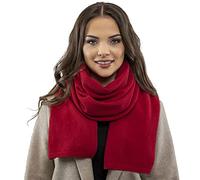 Vivisence Trendy Women's Scarf Perfect For Cold Winter Days Suitable For Casual And Elegant Outfits Made From Wool Blend For Maximum Warmth And Comfort, Red,UNI