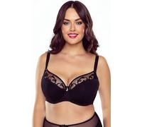 Vivisence Underwired Semi Padded Bra with Embroideries 1020, Black,34F