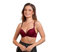 Vivisence Underwired Super Padded Push- Up Bra 1041, Maroon,34D