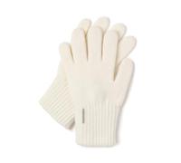 Vivisence Warm Woolen Winter Gloves For Women With Five Fingers Wide Welt Finish Soft And Warm Wool Blend Perfect For Cold Winter Days And Everyday Wear, Ecru,UNI