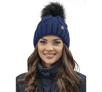 Vivisence Winter Hat with Pom Pom for Women Warm Ideal for Cold Days 7014, Dark Blue,UNI