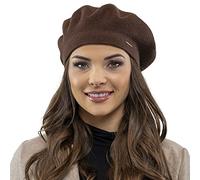 Vivisence Winter Women's Beret Stylish and Elegant Classic Design for Ladies Made from Soft and Warm Wool Perfect for Cold Weather and Everyday Use, Brown,UNI