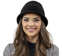 Vivisence Winter Women's Elegant Hat with Classic Style Warm Fabric Blend and Fleece Lining for Extra Comfort Ideal for Cold Days and Everyday Wear, Black,UNI