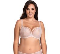 Vivisence Women's Underwired Lace Non Padded Bra 1044, Pink,36DD