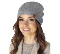 Vivisence Women's Winter Beanie Merino Wool Soft Warm Comfort for Cold Days, Grey,UNI
