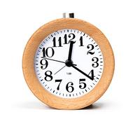 VIVISKY Large Number Slilent Wood Alarm Clock Snooze Desk/Bedside Clock with Nightlight (Light woodgrain)