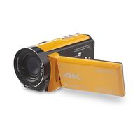 Vivitar - 4K Camcorder Ultra HD Lens, 4K Camera for Video Recording with 56MP, 13MP Sensor, 3" Rotatable Full Color LCD Display, 18x Zoom, Waterproof 5M/ 16.4FT, Image Stabilization, Yellow