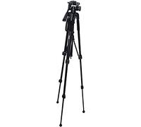 Vivitar 57-Inch Tripod, Three Way Fluid Pan Head, Quick Release Mount, Supports up to 5 Pounds of Weight, VIV-VPT-2457, Black