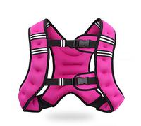 VIVITORY Weighted Vest Workout Equipment, 11lbs/18lbs Body Weight Vest for Men, Women, Strength Training, Running, Fitness, Muscle Building, Weight Loss, Weight lifting (18 lbs, Rose Red)