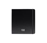 Viviva Square Sketchbook, 7.5 x 7.5 in, 100% Cotton, 300 gsm, 40 Pages, Premium Faux Leather Bound, Perfect for Watercolour painting.