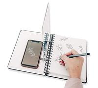 Viviva VV276012 Easy Sketchbook with Faux Leather Cover for Watercolour Paints - 64 Pages, 32 Sheets of 240 g/m² Thick Paper, 100% Acid Free, Lessebo Design, Hot Press - Natural White - A5