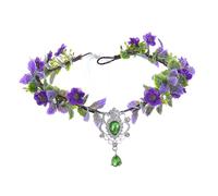 Vivivalue Elf Crown Woodland Headband Elven Headpiece for Women Forest Fairy Flower Crown Wreath Halloween Renaissance Wedding Bridal Cosplay Prom Photo Props