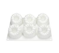 VIVIWI 6 Cavity Large Raspberry Mousses Cake Mold Food Grade Silicone Chocolate Dessert Baking Mould Family Gathering Bakeware