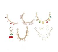 VIVIWI Fashionable Versatile Alloy Keychain Bag Chain Set With Secure Clasp Lightweight Multifunctional Keyring Pendant