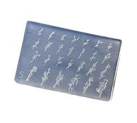 VIVIWI Silicone Nails Art Mold Accessory Molds Flower Theme Nails Decorative Mould Silicone Texture Suitable for Various Types