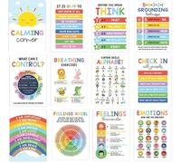VIVIZEN Kids Feelings Wheel Chart and Emotions Posters | Sensory Wall Art for Children’s Spaces