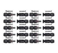 VIVLLEN Male/Female Solar Panel Cable Connectors-Double Seal Rings for Better Waterproof Effect (10 Pairs)